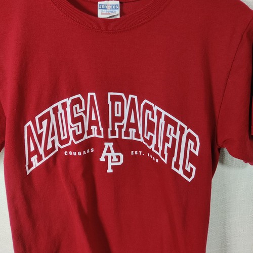 Camiseta De Colección Azusa Pacific University Adulto Pequeña Roja Manga Corta Deletreada - Imagen 2 de 8