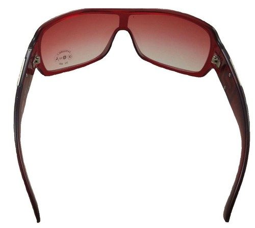 Impresionantes gafas de sol rojas para damas protección UV verano sol playa envolventes de gran tamaño - Imagen 5 de 6