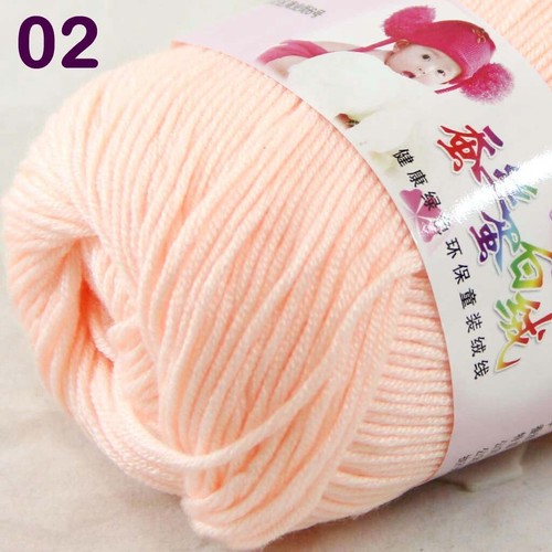 1skeinx50g Baby Cashmere Silk Wool Children hand knitting Yarn 1802 Flesh Pink - Picture 6 of 24