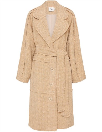 Aje Camel Tweed Rebellion Coat - AU 12 US 8 - Picture 5 of 10
