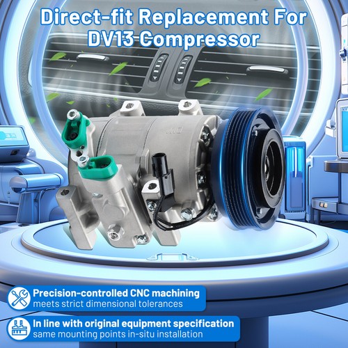 A/C AC Compressor For 2012-2017 Hyundai Veloster 2012-2014 Hyundai Accent - Picture 3 of 13