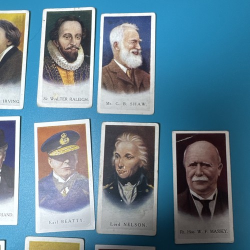 Lot of (10) 1927 Carreras High-Class Cigarettes Famous men - Picture 4 of 10