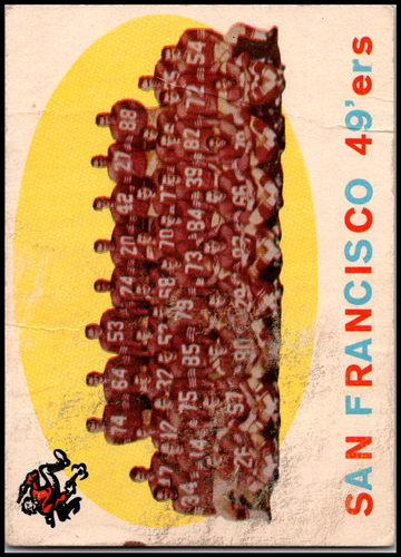1959 Topps #61 San Francisco 49ers - Checkliste KOSTENLOSER VERSAND!
