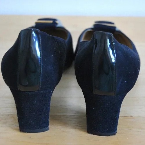 BRUNO MAGLI Leather & Suede Navy Shoes Pumps w/ Original Dust Bag - Superb Shape - Picture 9 of 11