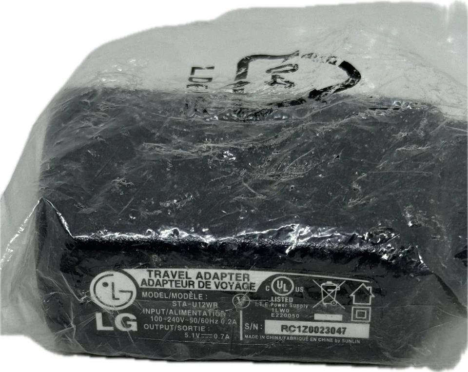 LG R161 5.1V 0.7A TRAVEL ADAPTER STA-U12WR SSAD0029202 USB FEMALE CHARGER NEW - Image 2 of 4