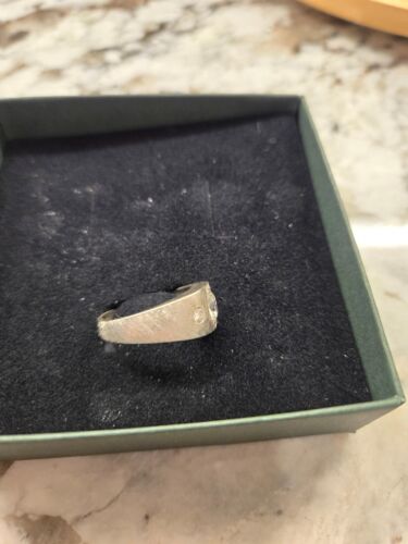 Antique Gentlemen's 14K White Gold Diamond Ring - Size 9 - Picture 2 of 6