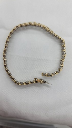 14k Yellow Gold Women's Wedding Gift Natural Diamond Certified Tennis Bracelet - Picture 12 of 17