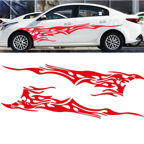 Flame Decal Set Large Tribal Graphic Body Car Truck Vinyl Sticker 110"x 16" - Picture 3 of 7