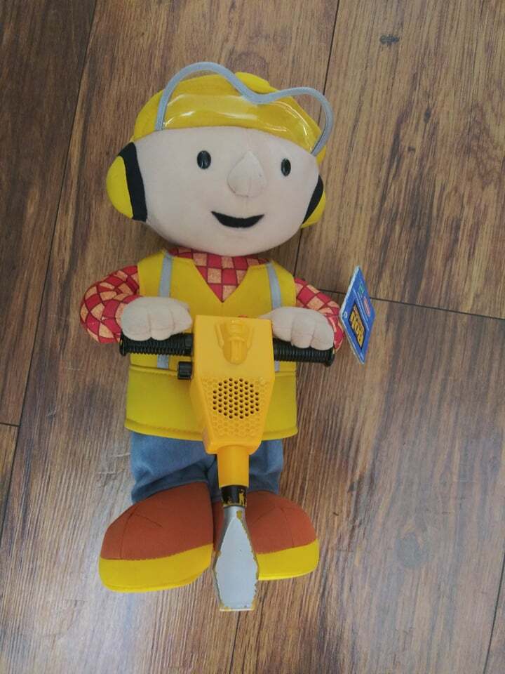 Bob The Builder 12 inch Talking Jack Hammer Toy Plush Hasbro