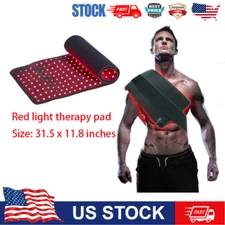 LED Red Light Therapy Pad Infrared Full Body Mat For Back Muscle Pain Relief New