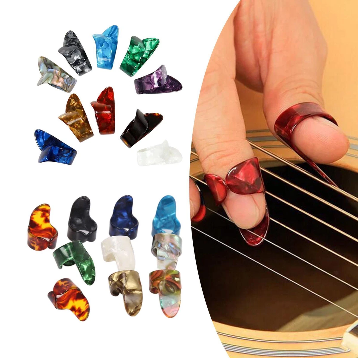 10Pcs Guitar Thumb Finger Picks for Banjo String Instrument Accessories