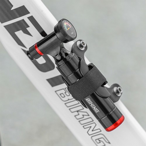 WEST BIKING Aluminum CNC Fahrrad Pumpe CO2 Inflator Fahrradpumpe Pumpe Manometer - Bild 6 von 15
