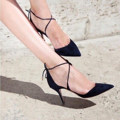 Meghan Markle Aquazzura Black Shoes EUC Aquazzura Black