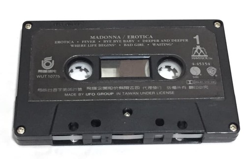 Madonna 1992 Erotica Taiwan Edition Cassette Tape Album with Promo Insert - Picture 4 of 7