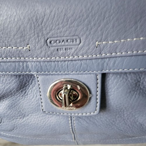 Borsa a tracolla Coach Penelope convertibile in pelle blu fiordaliso con dustbag nuova - Foto 23 di 24