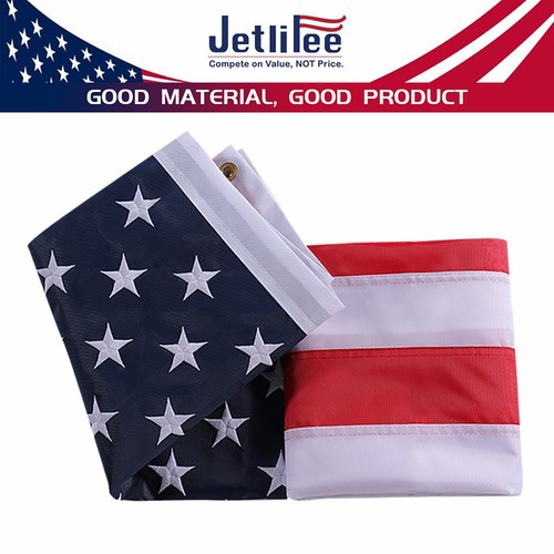Bandiera americana 6 x 10 piedi Stati Uniti USA | stelle ricamate | nylon resistente | protezione UV - Foto 11 di 12