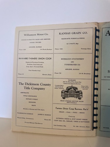 1950 Dickinson County Kansas Atlas Property Owners & Rural Routes - Picture 13 of 16