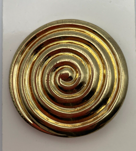 JHB International Retro Swirled Gold Button 1-1/2 Inch Round Shank 95164 - Picture 2 of 7