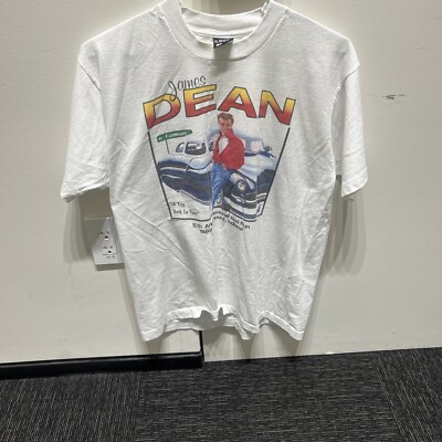VTG 80s james dean Retro single stitch screen stars t shirt XL ''back In Time EUC