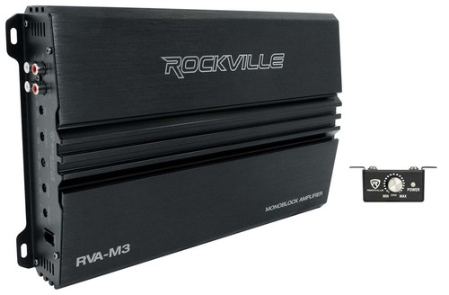 Rockville RVA-M3 4000W Peak/1000W RMS @ 1 Ohm Verstärker Mono Auto Verstärker + Fernbedienung - Bild 1 von 10