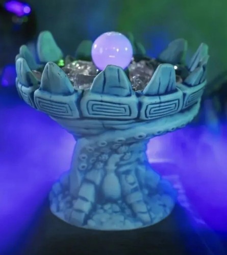 2023 Trader Sams Grog Grotto Little Mermaid Blue Ursula Tiki Mug & Glow Cube New