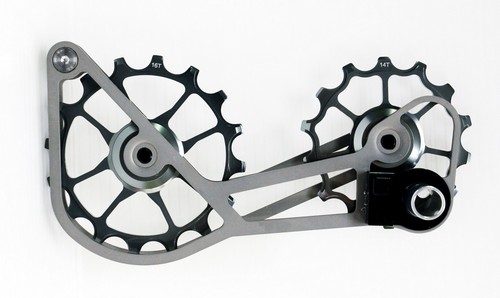 Cage poulie surdimensionnée cyclisme sur route SwishTi pour gris Campy/Campagnolo - Photo 6/11