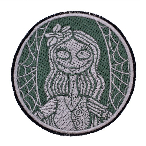 Disney TNBC Sally Mock Starbucks Logo Embroidered Sew Iron-On Patch, In 4 Colors - Picture 4 of 6