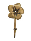 Brass Hook Hanger Tall Plumeria Figurine Vintage Wall Mount Hat Coat Home Decor