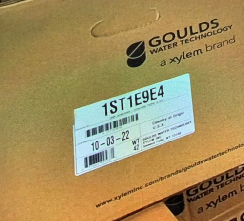 GOULDS 1ST1E9E4 STAINLESS STEEL PUMP 1hp 3/60-208/230/480v - Picture 2 of 2