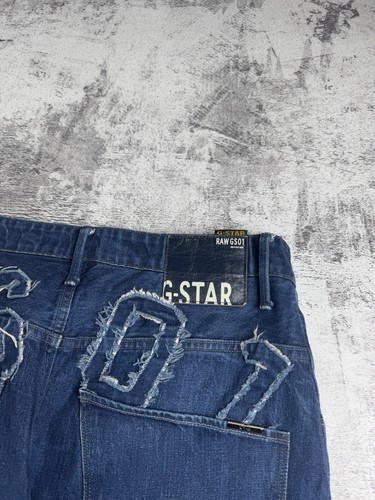 G-StarRaw Loose Tapered Big Logo Denim GS01 Embro Jeans Pants Trousers Bottoms - Picture 6 of 19
