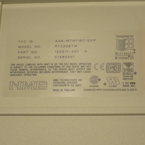 NOS NIB Retro Vintage Micron NMB RT2258TW Windows Wired PS2 Keyboard - Picture 7 of 9