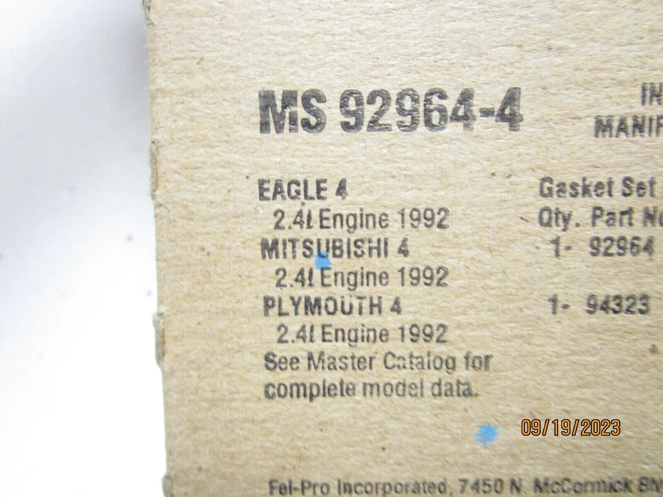 Engine Intake Manifold Gasket Set Fel-Pro MS 92964-4 - Image 4 of 4