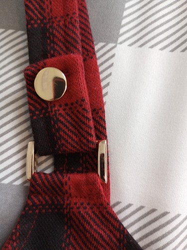Bonnie Jean Red Black Check Jumper Dress 6X - Picture 5 of 8