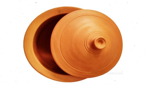 Unglazed clay Pot (Topiya/Patila) for boiling and cooking 3 Litres | With Lid - Picture 3 of 6