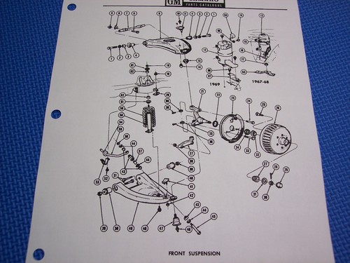 67-69 CAMARO MASTER PARTS CATALOG July or March 1969 printings - Picture 4 of 12