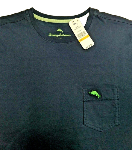 Tommy Bahama T-Shirt Mens Small Blue New Bali Skyline SS Embroidered Logo - Picture 2 of 6