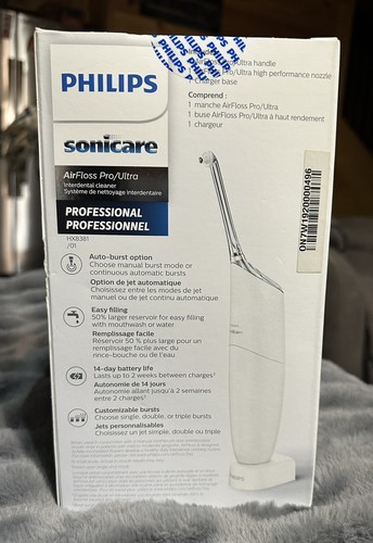 Philips Sonicare Airfloss Pro/Ultra Teeth Flosser Air & Microdroplet HX8381/01. - Picture 2 of 3