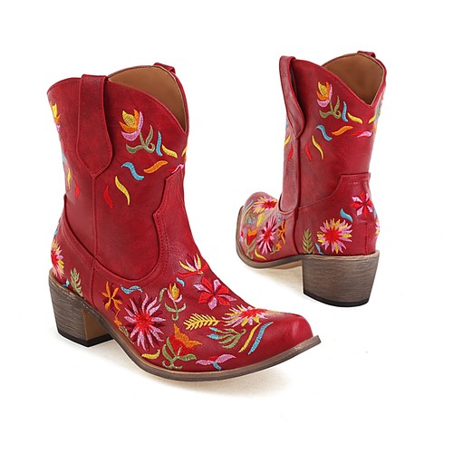 Women's Shoes Cowboy Ankle Boots Winter Slipper High Heel Large Size US 13 New - Bild 18 von 18