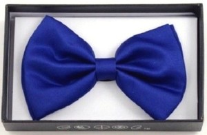 New-Tuxedo-PreTied-Royal-Blue-Bow-Tie-Satin-Adjustable-Band-US-SELLER