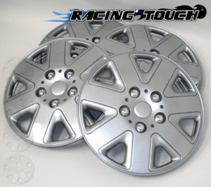 Metallic Silver 4pcs Set #026 16/" Inches Hubcaps Hub Cap Wheel Cover Rim Skin