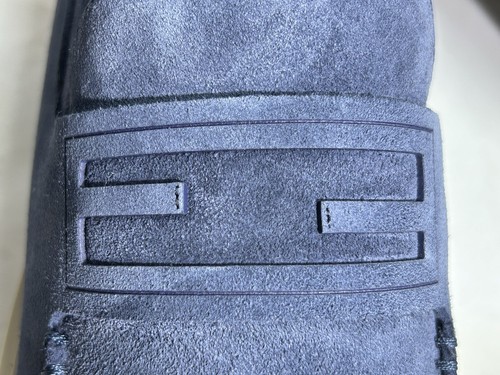 NEW SEASON FENDI FRAME LOAFER BLUE SUEDE FF BAGUETTE LOGO SZ UK9/US10 - Picture 15 of 19