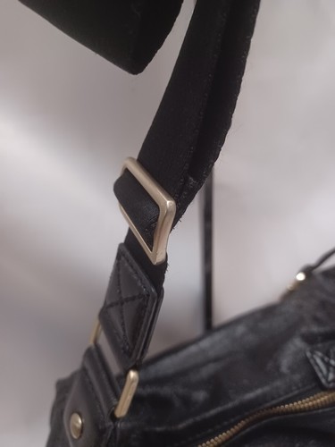 MICHAEL KORS glänzende Leder-Ranger-Tragetasche lockig Schultertasche schwarz weekender - Bild 13 von 13