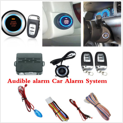 12V Car Engine Ignition Start Push Button Audible Alarm Remote Security System