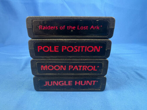 Jungle Hunt ~ Pole Position ~ Moon Patrol ~ Raiders Ark Atari 2600 Lot Tested ~ - Picture 2 of 6
