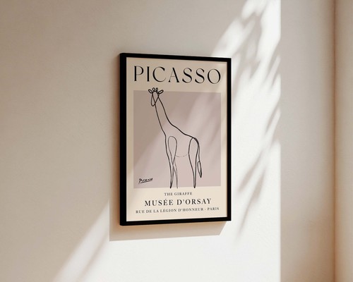 Póster de La Jirafa Pablo Picasso Estampado Animal Naturaleza Arte Dibujo Obra de Arte - Imagen 17 de 52