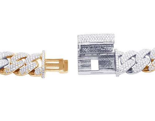 18 mm Miami Cuban EGL zertifiziert VVS 48,82 kt echter Diamant 10 K Rosé-Weißgold - Bild 4 von 6