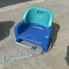 Vintage 1990s Fisher Price Grow with Me Booster Seat Chair Straps Blue/Aqua Used