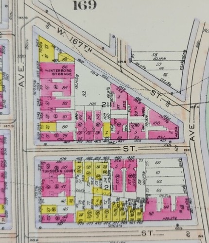 1916 WASHINGTON HEIGHTS MANHATTAN Map NEW YORK CITY Old Antique AUDUBON THEATER - Picture 4 of 9