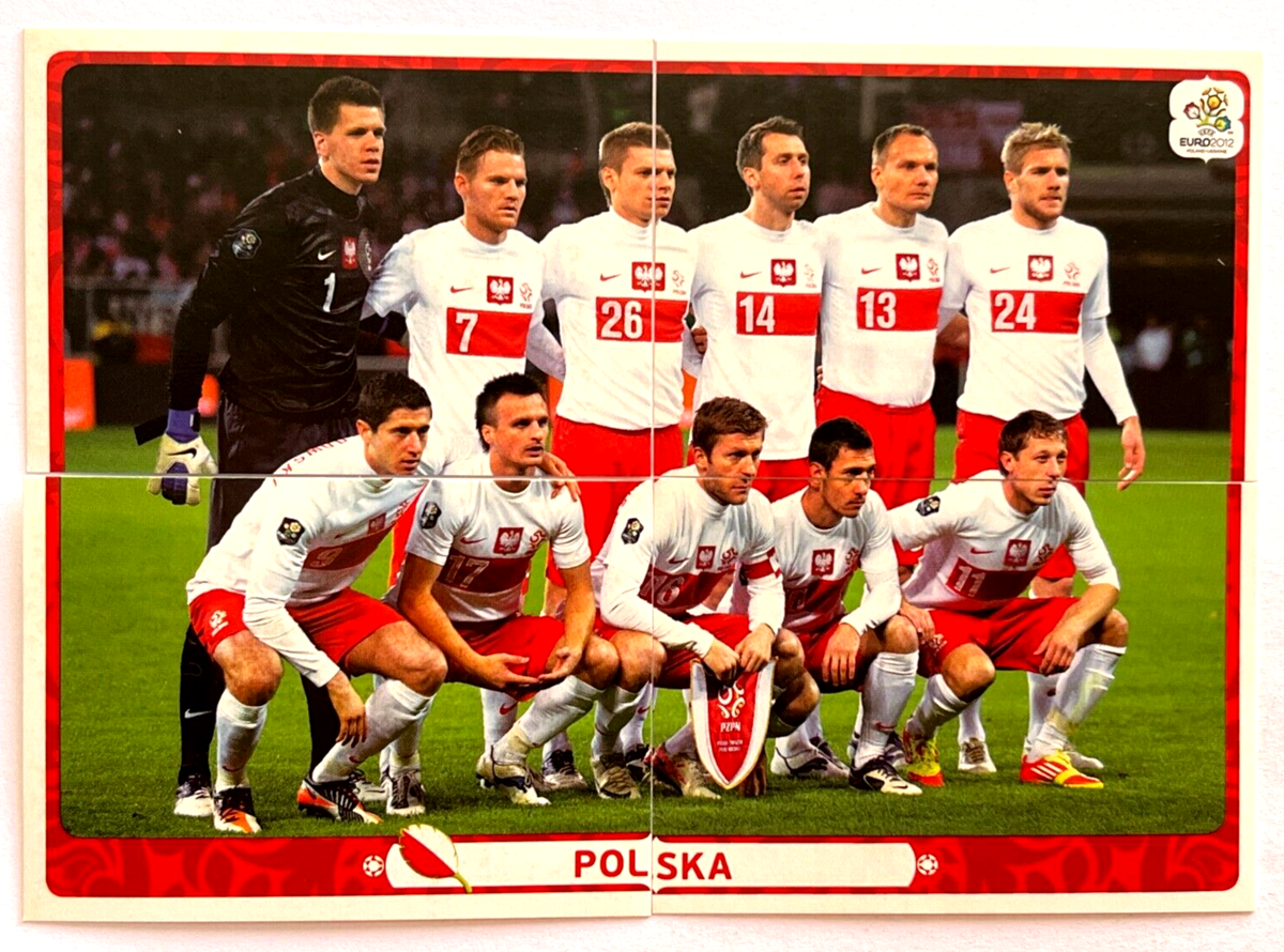 2012 UEFA EURO Poland-Ukraine Panini Sticker #051-054 POLAND