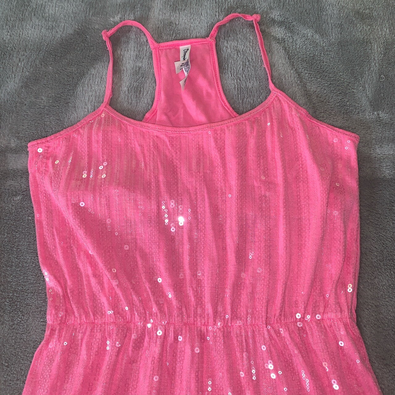 Size Medium Aeropostale Solid Pink Fully Sequined… - image 2